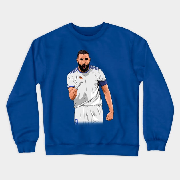 Karim Benzema Crewneck Sweatshirt by Ades_194